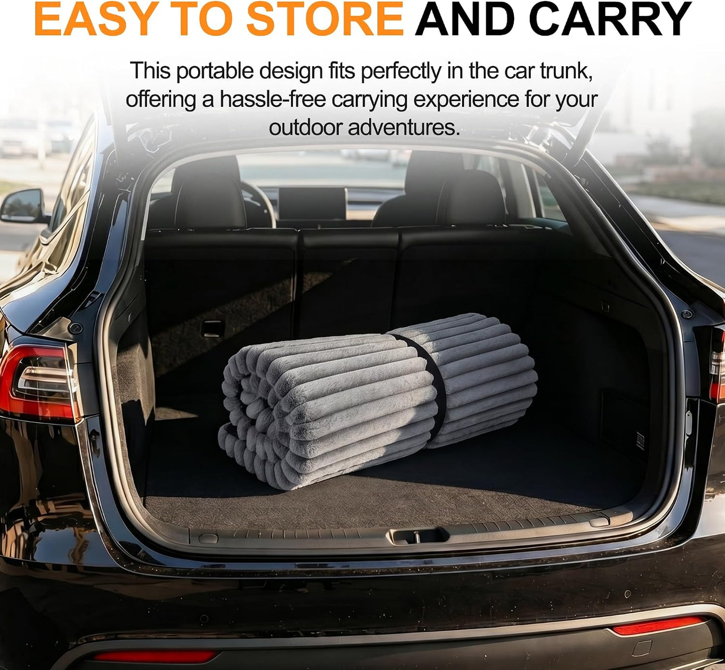 Backseat Dog Bed Mat for Car, Non-Slip Dog Bed with Removable Washable Cover, Travel Pet Mat & Dog Car Blanket Seat Cover for Backseat Extender, SUV Trucks, 54"X19", Grey