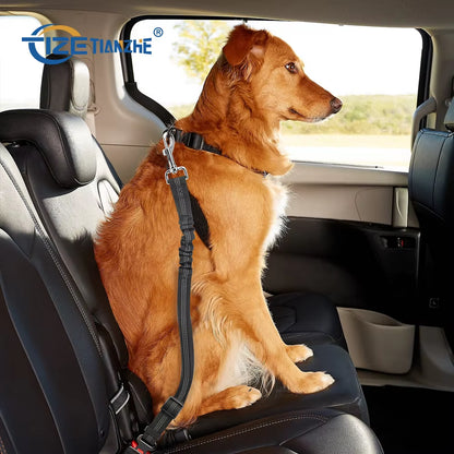 A Mazon Top Seller Custom Logo Adjustable Dog Safety Leads Car Vehicle Seat Belt Pet Seatbelt