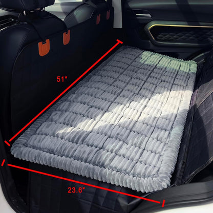 Dog Bed for Car Back Seat Non-Slip, Backseat Dog Bed Mat for Backseat Extenders, Pet Car Blanket Seat Cover for Suvs Trucks Sedans, Soft Machine Washable Travel Dog Bed (51" X 23.5")