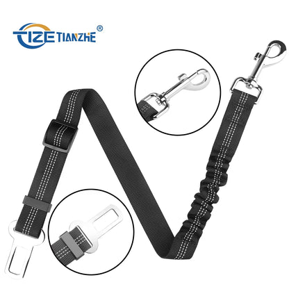 A Mazon Top Seller Custom Logo Adjustable Dog Safety Leads Car Vehicle Seat Belt Pet Seatbelt