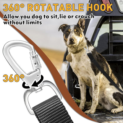 Dog Leash for Truck Bed, up to 150 Lbs, for 1 Dog | Keeps Dogs in a Defined Zone, for Pickup Travel, Camping, Ranch Work and Hunting