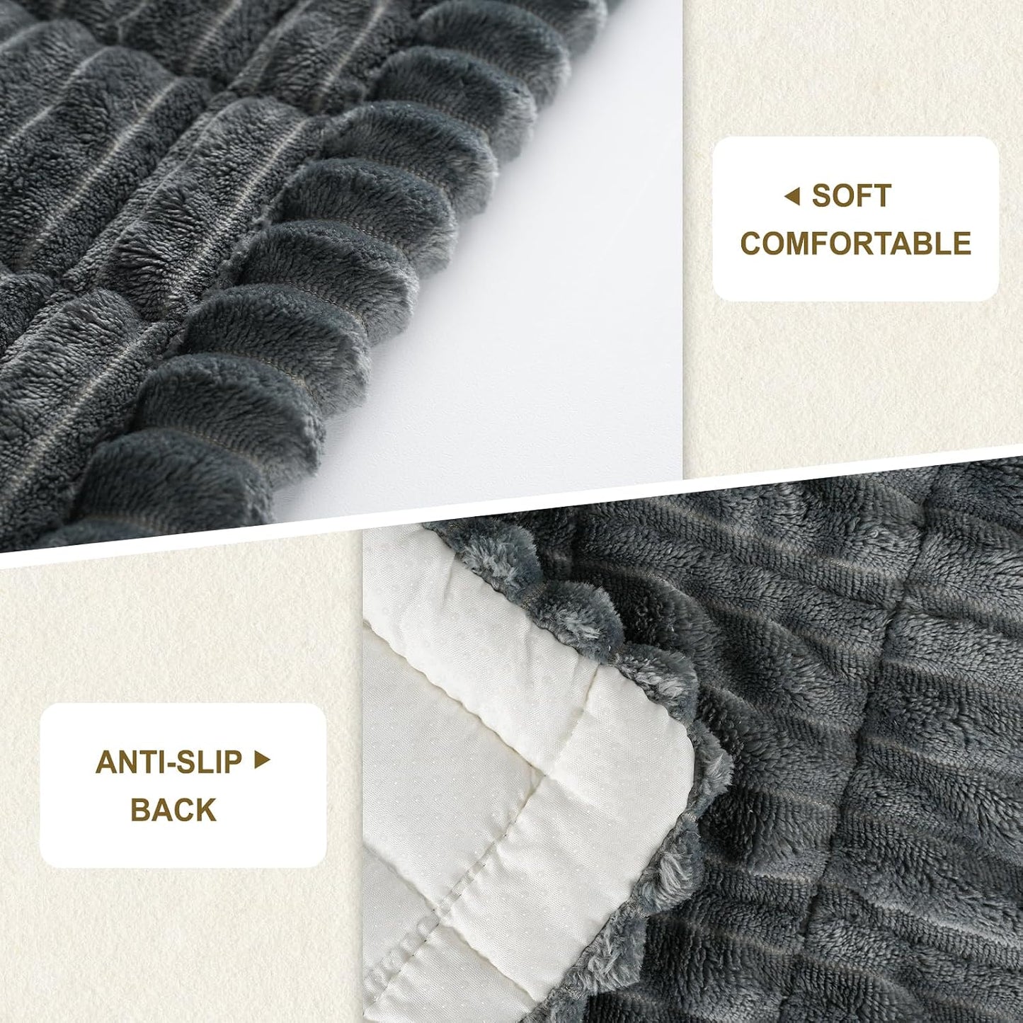 Dog Car Seat Cover for Back Seat Fit for Backseat Extenders Dog Bed Mats for Car Soft Nonslip Washable Travel Pet Mat Seat Protector for Cars Trucks and Suvs(Dark Grey, 24.8" X 54")
