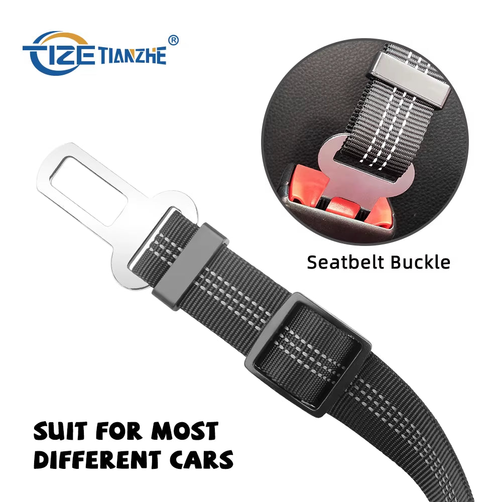 A Mazon Top Seller Custom Logo Adjustable Dog Safety Leads Car Vehicle Seat Belt Pet Seatbelt