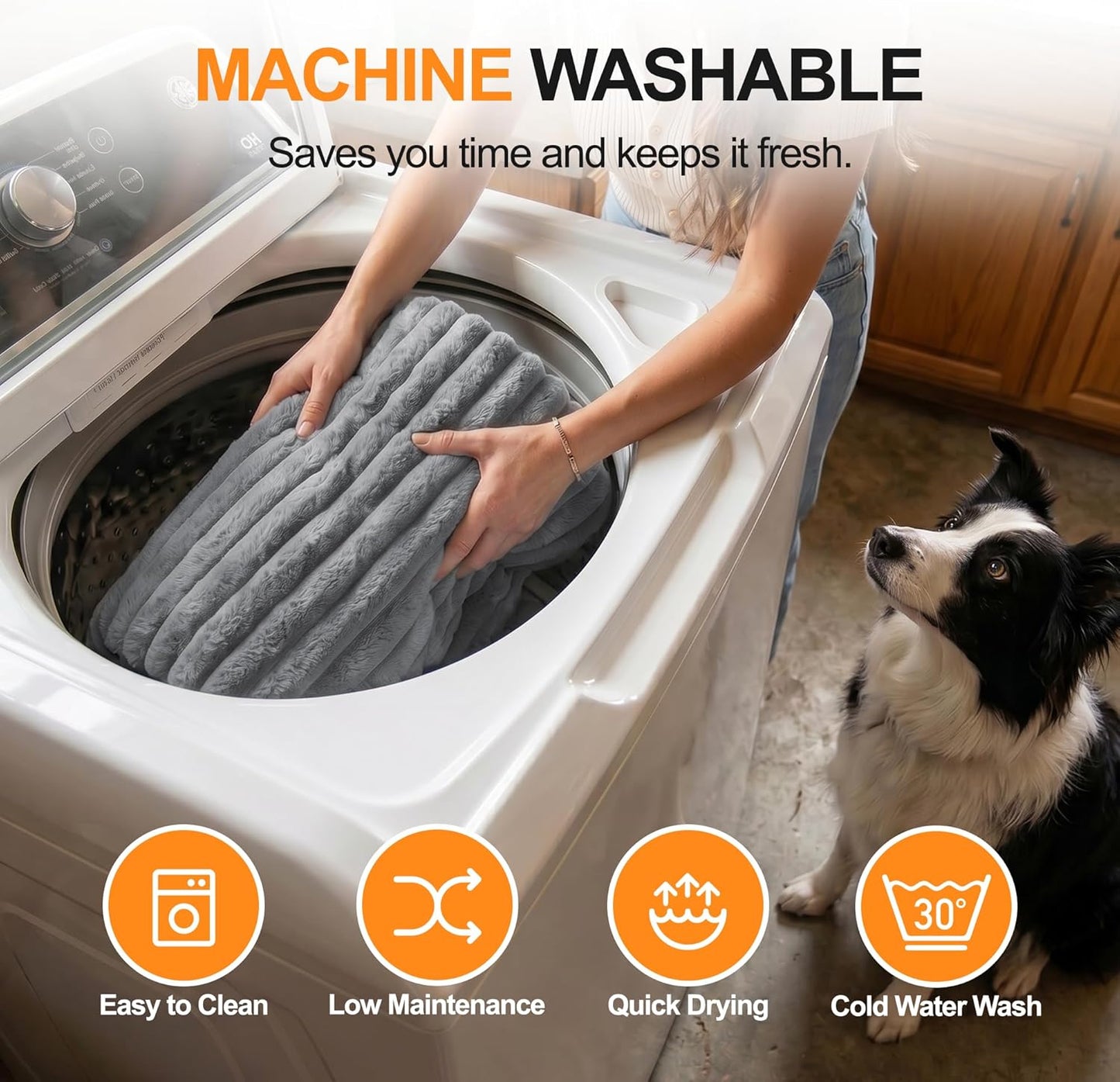 Backseat Dog Bed Mat for Car, Non-Slip Dog Bed with Removable Washable Cover, Travel Pet Mat & Dog Car Blanket Seat Cover for Backseat Extender, SUV Trucks, 54"X19", Grey