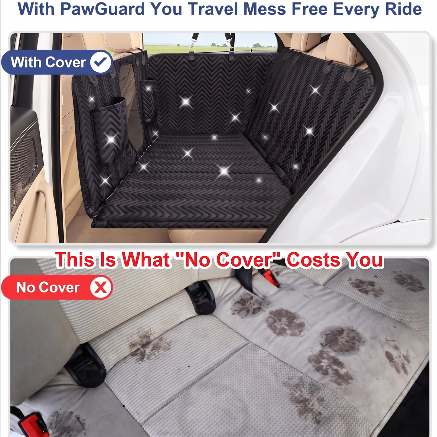 PawGuard 2.0 - Back Seat Car Cover For Dogs